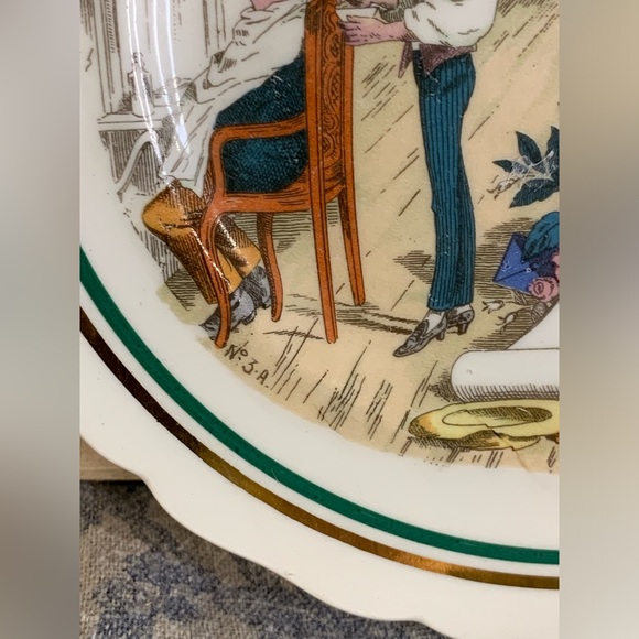 VTG Collectible Porcelain Le Barbier de Seville Opera Plate PV G. Rossini - Picture 6 of 9